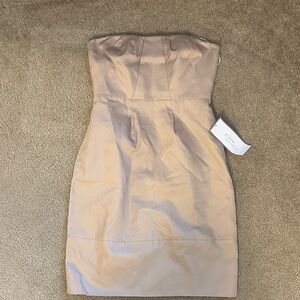JCrew strapless  Dress in Tan